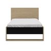 Nael Κρεβάτι Μονό 100x195x80εκ. (  για Στρώμα 90x200εκ. ) Rookwood oak / Μαύρο