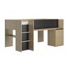 Nael Κρεβάτι Πολυμορφικό 205x133x107εκ. Rookwood oak / Μαύρο