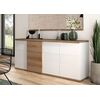Otello Μπουφές με 4 Πόρτες και 1 Συρτάρι 208x47x87εκ. Helvezia oak / Λευκό