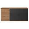 Otello Μπουφές με 3 Πόρτες και 1 Συρτάρι 180x47x87εκ.  Helvezia oak / Μαύρο