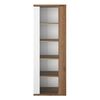 Otello Βιτρίνα με μία Πόρτα 64x45x178εκ. Helvezia oak / Λευκό