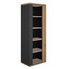 Otello Βιτρίνα με μία Πόρτα 64x45x178εκ. Helvezia oak / Μαύρο