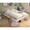 Swivel Κρεβάτι Διπλό με Αποθηκευτικούς Χώρους 160x194εκ. ( για Στρώμα 140x190εκ. ) Blond oak / Λευκό