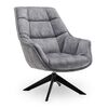 Volter Πολυθρόνα Περιστρεφόμενη 80x98x98εκ. Light Grey Velvet