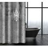 Κουρτίνα Μπάνιου Abstract des 116 Anthracite με Κρίκους 180x200 Saint Clair  100% Polyester