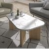 Quartz Τραπεζάκι Σαλονιού 105x58x39εκ. Natural Chestnut / Marble