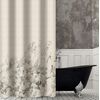 Κουρτίνα Μπάνιου Abstract des 114 Natural με Κρίκους 180x200