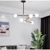Se21-ha-6 Haruto Black and Gold Pendant Opal 83x55cm E27*6 Max60w Ip20 2 Years Warranty