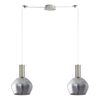 Se21-nm-4-gl2-nm2 Adept Tube Nickel Matt Pendant Smoked Glass+
