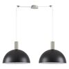 Se21-nm-4-nm2-Ms40 Adept Tube Nickel Matt Pendant Black Metal Shade+