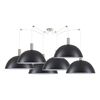 Se21-nm-4-nm6-Ms50 Adept Tube Nickel Matt Pendant Black Metal Shade+