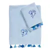 Das Baby σετ Πετσετες 2 Τεμαχιων Κεντητες Smile 4966 Blue