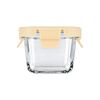 Estia Φαγητοδοχειο Click&seal Γυαλινο 160ml 18.9x14.5x6.7cm με Καπακι Πλαστικο Ivory