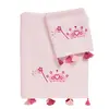 Das Baby σετ Πετσετες 2 Τεμαχιων Κεντητες Smile 4963 Pink