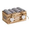 DAS HOME ΣΕΤ ΠΕΤΣΕΤΕΣ 4ΤΕΜΑΧΙΩΝ SOFT 4005 GREY