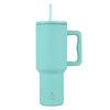Estia Θερμος Straw Tumbler xl Save the Aegean 1200ml Bermuda Green