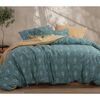 Σεντόνια king size με Λάστιχο Σετ 4τμχ. 180x200+35cm Βαμβάκι nef-nef smart line odete - green 036311