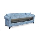 Azur Blue Grey Υφασμα 3θεσιος Καναπεσ/κρεβατι με Αποθ.χωρο 210x80εκ.