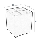 Cube Cappuccino pu Σκαμπο 35x35x42εκ.
