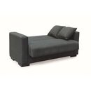Rover Dark Grey Υφασμα 2θεσιος Καναπεσ/κρεβατι με Αποθ.χωρο 150χ80εκ.