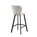 Σκαμπό Μπάρ 2τμχ Martin 73εκ. off White Ύφασμα 45x49x73-106εκ.