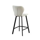 Σκαμπό Μπάρ 2τμχ Martin 66εκ. off White Ύφασμα 45x49x66-98εκ.