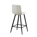 Σκαμπό Μπάρ 4τμχ Nero off White Ύφασμα 47x49x72-104εκ.