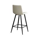 Σκαμπό Μπάρ 4τμχ Nora off White Ύφασμα 47x49x72-104εκ.