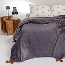 Κουβερτα Flannel Υπερδιπλη Berlin Dark Grey 220x240