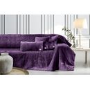 Σετ 2τμχ.  Ριχτάρι Καναπέ Crusty Aubergine (Πολυθρόνας) 130x170 guy Laroche Purple 100% Polyester art fur Ultrasoft