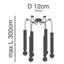Se21-bl-5-bl6 Adept Tube Black Black Pendant+