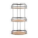 ESTIA ΕΤΑΖΕΡΑ BAMBOO ESSENTIALS ΜΕΤΑΛΛΙΚΗ ΓΩΝΙΑΚΗ 3 ΘΕΣΕΩΝ 49x19.5x19.5cm