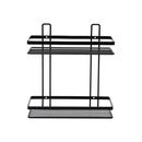 ESTIA ΕΤΑΖΕΡΑ ELEGANT ΜΕΤΑΛΛΙΚΗ ΙΣΙΑ 2 ΘΕΣΕΩΝ 27x25x12.5cm ΜΑΥΡΗ
