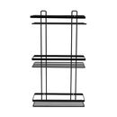 ESTIA ΕΤΑΖΕΡΑ ELEGANT ΜΕΤΑΛΛΙΚΗ ΙΣΙΑ 3 ΘΕΣΕΩΝ 46x25x12.5cm ΜΑΥΡΗ
