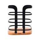 ESTIA ΘΗΚΗ ΓΙΑ ΚΟΥΤΑΛΕΣ BAMBOO ΜΕΤΑΛΛΙΚΗ 12x12x14.5cm ΜΑΥΡΗ