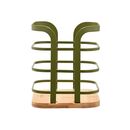 ESTIA ΘΗΚΗ ΓΙΑ ΚΟΥΤΑΛΕΣ BAMBOO ESSENTIALS ΜΕΤΑΛΛΙΚΗ 12x12x14.5cm ΛΑΔΙ