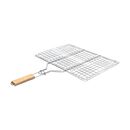 ESTIA ΣΧΑΡΑ ΨΗΣΙΜΑΤΟΣ BARBECUE ΜΕΤΑΛΛΙΚΗ 60x40cm ΜΕ ΞΥΛΙΝΗ ΛΑΒΗ