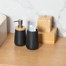 ESTIA ΠΟΤΗΡΑΚΙ ΜΠΑΝΙΟΥ BAMBOO ESSENTIALS ΠΟΡΣΕΛΑΝΗΣ ΜΑΥΡΟ