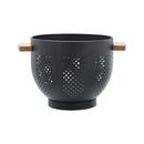 ESTIA ΣΟΥΡΩΤΗΡΙ ΖΥΜΑΡΙΚΩΝ ALLURE ΜΕΤΑΛΛΙΚΟ 22cm ΜΕ ΞΥΛΙΝΕΣ ΛΑΒΕΣ ΜΑΥΡΟ