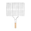 ESTIA ΣΧΑΡΑ ΨΗΣΙΜΑΤΟΣ BARBECUE ΜΕΤΑΛΛΙΚΗ 60x40cm ΜΕ ΞΥΛΙΝΗ ΛΑΒΗ