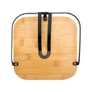 ESTIA ΧΑΡΤΟΠΕΤΣΕΤΟΘΗΚΗ BAMBOO ESSENTIALS ΤΕΤΡΑΓΩΝΗ ΜΕΤΑΛΛΙΚΗ