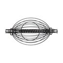 ESTIA ΦΡΟΥΤΙΕΡΑ 2 ΘΕΣΕΩΝ METAL BLACK ΜΕΤΑΛΛΙΚΗ 37χ20x42cm ΜΑΥΡΗ