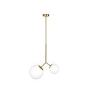 SE 110-15-23 PRATO PENDANT BRASS GOLD WITH 2 OPAL GLASSES Φ15,23 Γ4