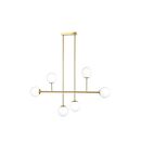 SE 110-6 PRATO PENDANT BRASS GOLD WITH 6 OPAL GLASSES Φ15 Γ4