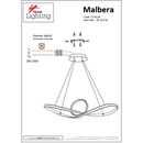 SE LED 81 MALBERA PENDANT CHROME Β5