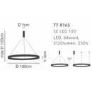 SE LED 100 AMARYLIS PENDANT CHROME Γ5