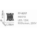 M8018 XENIC GOLD MATT WALL LAMP Γ3