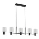 SE21-BL-120-SH1 ADEPT BLACK PENDANT WHITE SHADE+