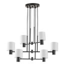 SE21-BL-100-SH1 ADEPT BLACK PENDANT WHITE SHADE+