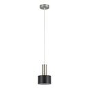 SE21-NM-4-MS1 ADEPT TUBE Nickel Matt Pendant Black Metal Shade+
